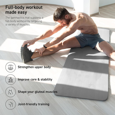 MSPORTS Yoga Mat Premium Non Slip Thick Extra Comfortable Exercise Mat for Home Workouts, Pilates, Stretching & Gym
