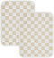 2 Pack Beige Checkered Washable Pee Pads for Dogs, Checkered Reusable Dog