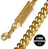 Dog Chain Leash, Heavy Duty Strong Chew Proof 19mm, 2ft 3ft 4ft, Gold Chrome Stainless Steel for Medium Large Dogs