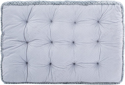WONDER MIRACLE Fuzzy Deluxe Pet Beds, Super Plush Dog or Cat Beds Ideal for Dog Crates, Machine Wash & Dryer Friendly (22" x 30", M-Grey)