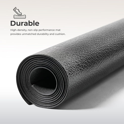 Sunny Health & Fitness Non-Slip Gym Mat – Floor Protection Foam Pad for Treadmill, Yoga, Bike, Elliptical, Fitness
