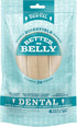 Better Belly Highly Digestible Rawhide Dental Chews, 4 Count - No Artificial Colors or Flavors for Dogs