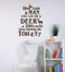 Wall Decor Plus More Bathroom Wall Decal for Boys, Hit a Deer at 250 yd Keep Missing Toilet Sticker, Chocolate Brown,