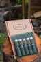 BLEEKER & RWE Bushcraft Camping Spice Kit Portable with Glass Jars, Funnel and Carabiner Great