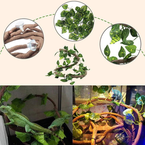 PINVNBY Resin Castle Reptile Habitat Decorations, Realistic Lizard Hideouts Cave Ornament for Chameleon, Snake, Gecko,