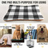 Buffalo Plaid Dog Bed Mat, Black and White Washable Pet Kennel Beds, Crate Pad for Large Medium Small Dogs 24 x 18 Inch