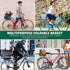Commuting Hemobllo Foldable Steel Bike Basket Rear Rack Storage Gadget for Electric and Standard Bicycles, Black