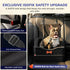 6" Dog Car Seat for Small Medium Dogs, Elevated Dog Booster Seat with ISOFIX Safety Fixation, Washable Cover & High
