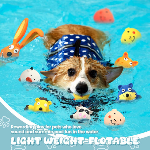 30 Pcs Squeaky Dog Toys | Latex Puppy Toy for Interactive Play | Soft Chew Toy for Small Medium Large Pets