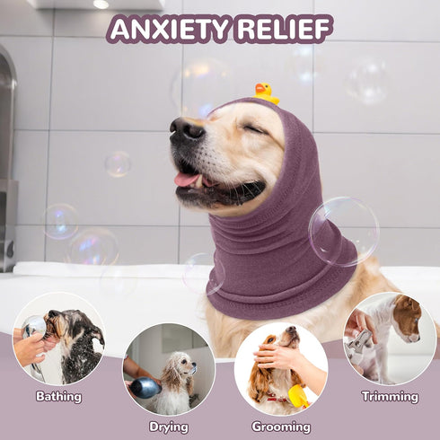 PUMYPOREITY Dog Calming Hoodie - Dog Ear Cover for Anxiety Relief, Noise Canceling for Grooming and Force Drying