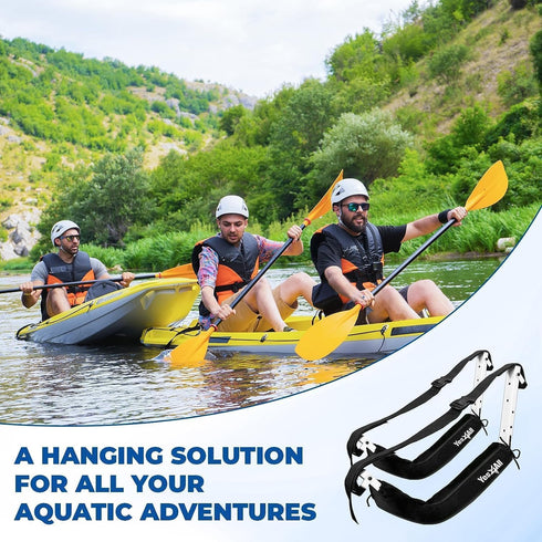 Yes4All Kayak Storage Rack - 400lbs Kayak Wall Mount Rack with 4 Adjustable Levels for Indoor & Outdoor Storage
