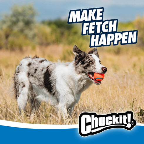 26M 26" 2 Pack (2.5") 20-60 lbs, Chuckit! Ultra Dog Ball & Launcher Bundle Classic Length with Medium Bouncy Fetch