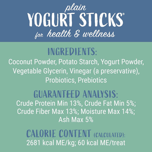 Yogurt Sticks for All Breeds, 5 pieces, Protein Rich, Lactose Free, Gluten Free, Grain Free, USA Made