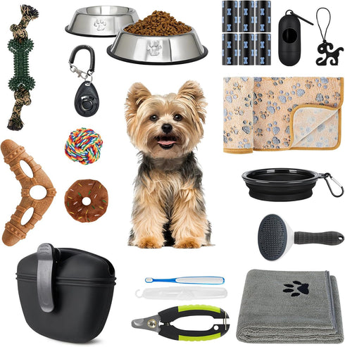Puppy Supplies Starter Kit Puppy Essentials and Dog Stuff Set for Small