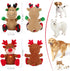 2 Pack Christmas Squeaky Plush Dog Toys for Small Medium Dogs, Durable Stuffed Toys Include Cute Elk