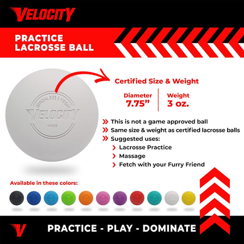 1, 2, 3, 6, 12, 18, 24, 36, 60 120 Packs Velocity Lacrosse Balls - and - for Practice, Official NFHS and College
