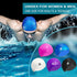 Unisex Swim Caps, 2 Pack Silicone Swimming Caps for Short/Long Hair with Ear Plugs & Nose Clip
