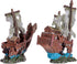 (2 5 UNEAK - Shipwreck Aquarium Decorations Pirate Ship Ornament w/Sail Pieces) Gallons and Larger Fish Tank, Sunken