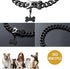 Black Cuban Link Dog Chain Collar 19mm with Secure Snap Buckle for Small Medium Pitbull (24")