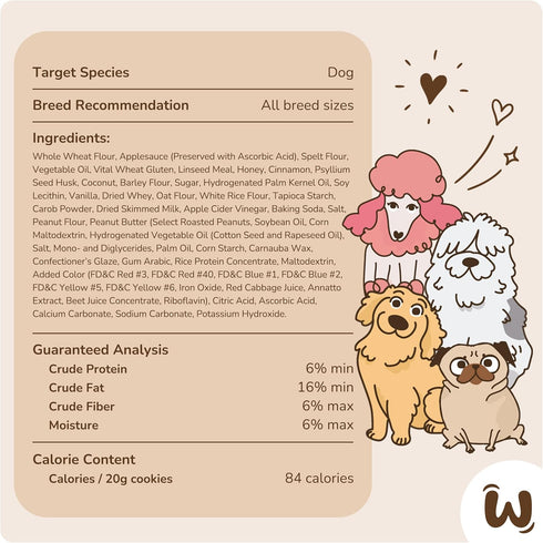Wufers Small Dog Spoiled Dog Cookie Box - Handmade Hand-Decorated Treats for Small Dogs, Gift Box with Local Ingredients