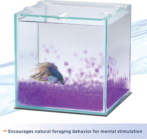 Aqueon Pure Betta Beads in Purple