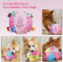 6-Inch Letalong Dog Squeaky Plush Toy with Straps, Soft Stuffed Ball with Cotton Material and Bell Built-in, Pet