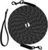 Taglory Dog Tie Out, Long Dog Leash 15FT 30FT 50FT 66FT, Recall Training Leash with 2 Swivel Hooks, Black