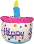 Huxley & Kent Plush Dog Toy w/Squeaker - Power Plush Stuffed Toy for Dogs, Happy Barkday Cake, Large