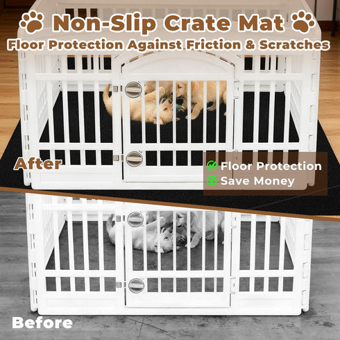 43 x43 Dog Playpen Mat, in in Dog Crate Mat Large Reusable Puppy Training Pads for Under Crate Cages, Reusable Washable
