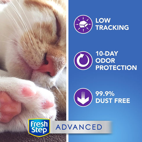 Fresh Step Clumping Cat Litter, 37 lbs total, Advanced Clean Paws Multi-Cat, 2 Pack of 18.5 lb Boxes