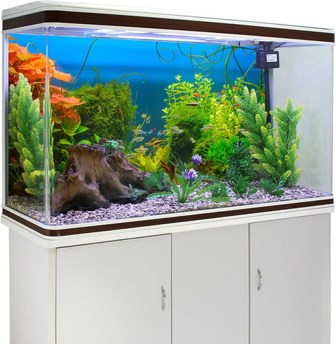 YongFoto Fish Tank Background - 72x24 inch Aquarium Background, River Bed Waterweeds Lake Aquatic Plant Backdrop