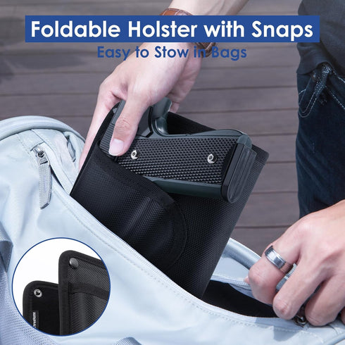 Gun Safe Door Organizer with Strong Adhesive Hook &Loop and Magnet Tape Two Way Mount, Elastic Gun Safe Pistol &Mag