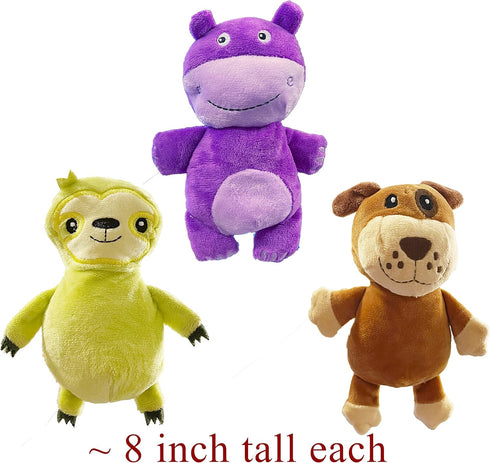 Jalousie Multipack Dog Squeaky Toys, Strong Almost Indestructible Chew Toys with Added Liner for Longer Play (Medium