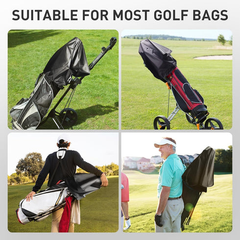 Golf Bag Rain Cover, Waterproof Hood Protection for Club Bags, Durable Lightweight