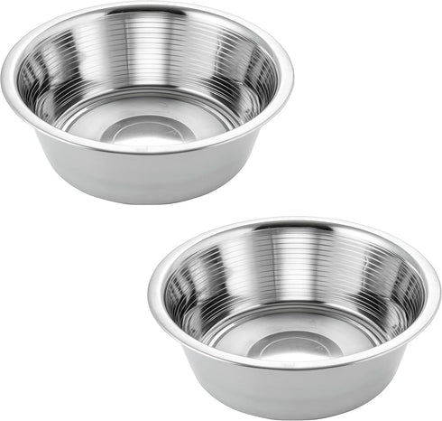 HB Pet Feeder Stainless Steel Dog Bowls Replacement, 8.25" Diameter, 2.8" Height for Raised Feeders (Double Pack)