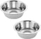 HB Pet Feeder Stainless Steel Dog Bowls Replacement, 8.25" Diameter, 2.8" Height for Raised Feeders (Double Pack)