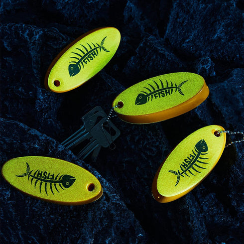 Yaomiao Floating Keychain, Oval Shaped Foam Ring, Glow in the Dark for Fishing