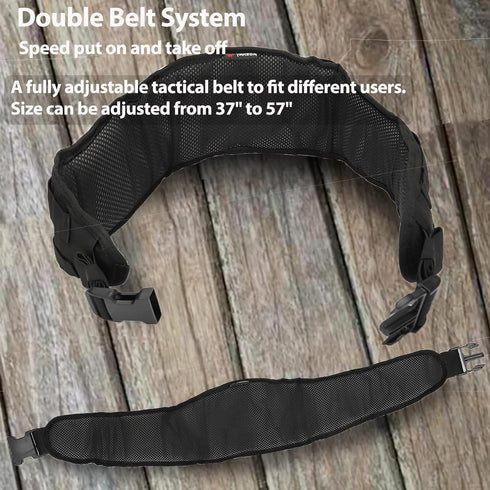 YAKEDA 5 in 1 Duty Belts, Tactical Utility Belt with Pouches for Law Enforcement