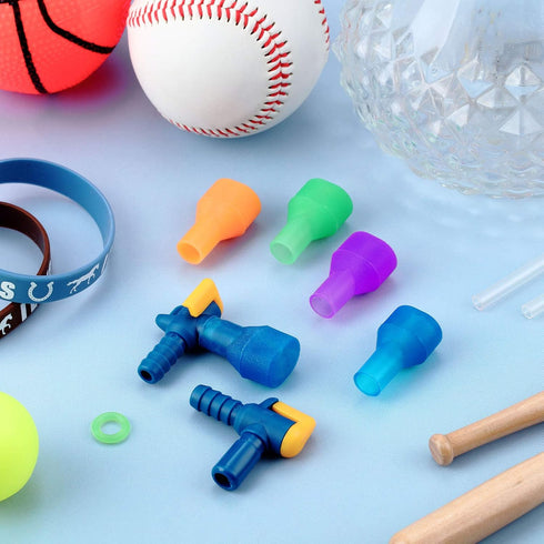Skylety 8 Pieces Bite Valve Replacement Silicone Mouthpieces for Hydration Pack Bladder, Green, Orange, Blue, Purple