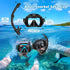 Snorkel Set for Adults, Anti-Leak and Anti-Fog Gear, Tempered Glass Lens, Dry Top Snorkel Kit with Carry Bag