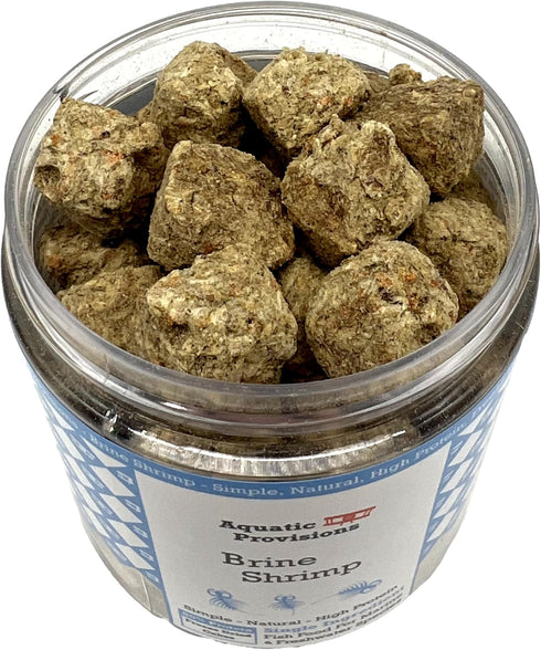 0.88 oz, Freeze Dried Brine Shrimp Cubes Fish Food for Freshwater and Marine Aquarium Species