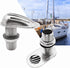 Stainless Steel 316 Boat Intake Strainer, Thread Thru-Hull Marine Pump Hose Fitting with Rubber Washer Gaskets