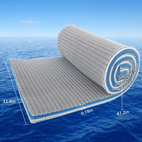 8-Layer Aquarium Filter Media Pads, Foam Filter Accessories for Fish Tank & Pond (47.2 x 11.8 inch)