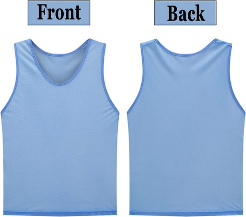12 Pack of Team Training Jerseys with Carry Bag for Sports