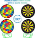 3 4 5 6 7 8 9 10 11 12 Large Dart Board for Kids, Kids Double-Sided Dart Board with Sticky Balls and Darts