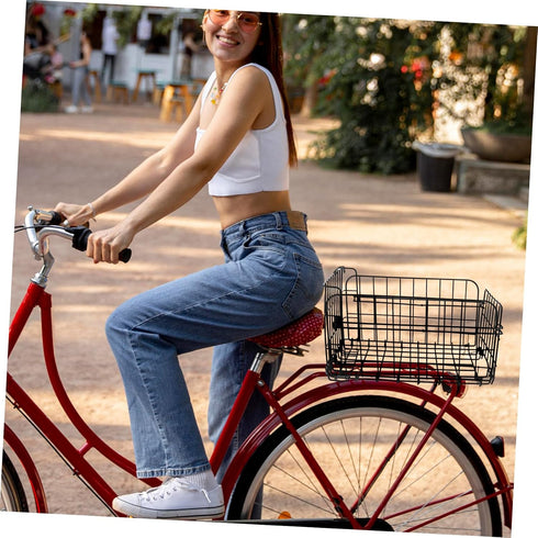 BESPORTBLE Foldable Electric Bike Basket Black Storage Basket for Bicycle and Bike Easy to Install Stylish Gadget