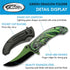 SZCO Supplies 300551-GN Green Dragon Assisted Open Liner Lock Edc Upsweep Folding Knife, 8" Length