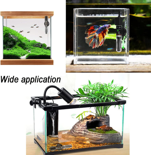 50W Aquarium Heater - Small Submersible Heater for Fish Tank, 75? Constant Temperature for Betta and Turtles