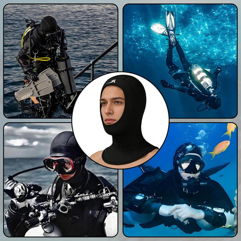 3mm Swimming Diving Scuba Hood Neoprene Wetsuit Hood for Men Women Youth, Diving Cap for Surfing Thermal Hood