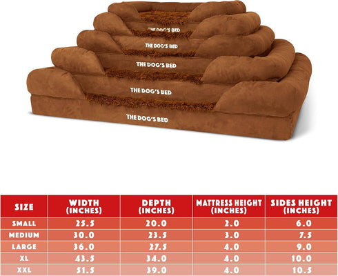 Replacement Outer Cover ONLY for The Dog's Bed, Washable Fur Fabric, Medium (Teddy Bear Brown Faux Fur)